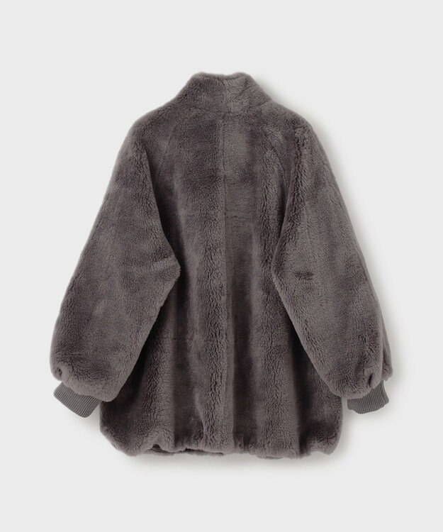 GRACE CONTINENTAL ウールボアブルゾン チャコール