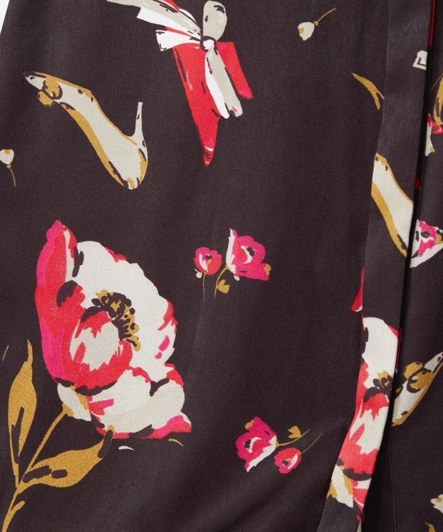 GRACE CONTINENTAL ヴィンテージモチーフドレス ブラウン