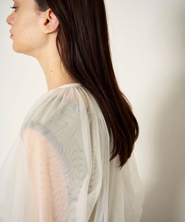 GRACE CONTINENTAL ギャザーチュールブルゾン キナリ