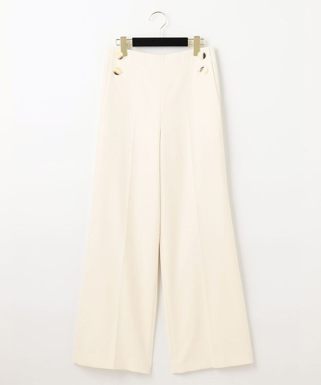 GRACE CONTINENTAL ウールストレッチセミワイドパンツ ホワイト