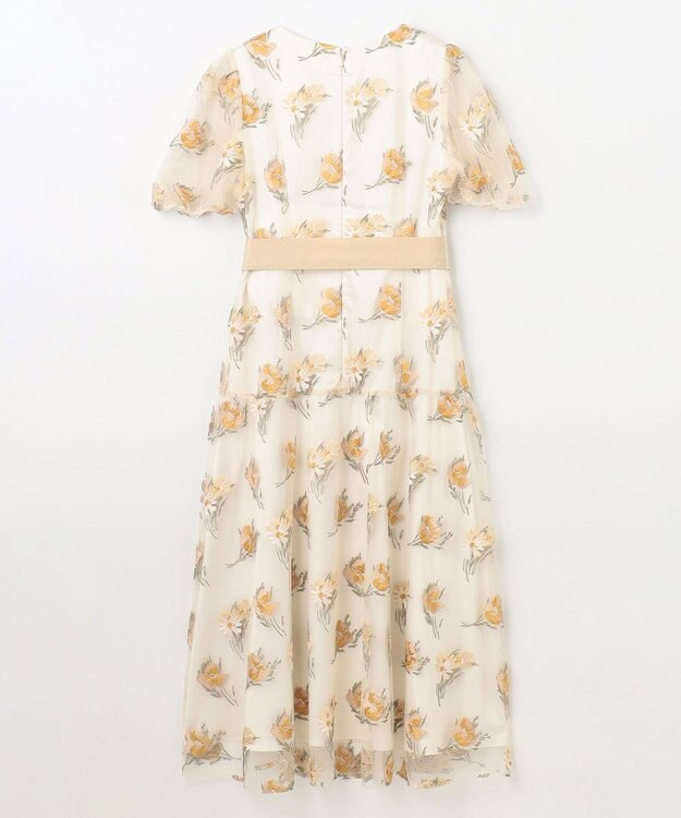 GRACE CONTINENTAL レトロフラワー刺繍ワンピース キナリ