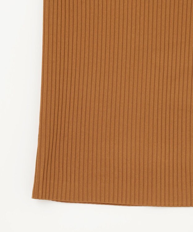 GRACE CONTINENTAL ハイネックリブニットトップ ブラウン