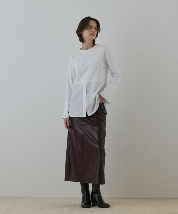 GRACE CONTINENTAL レイヤードカットトップ ホワイト