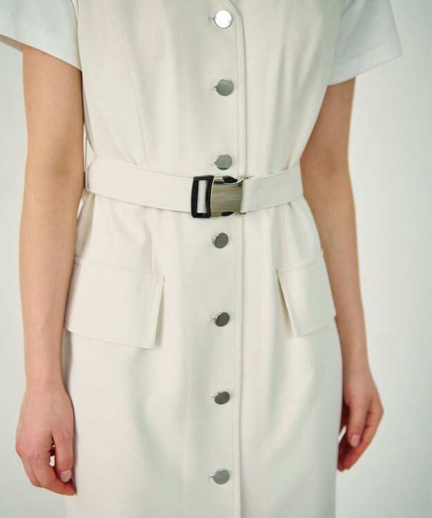 GRACE CONTINENTAL ベルト付ジャンパースカート キナリ