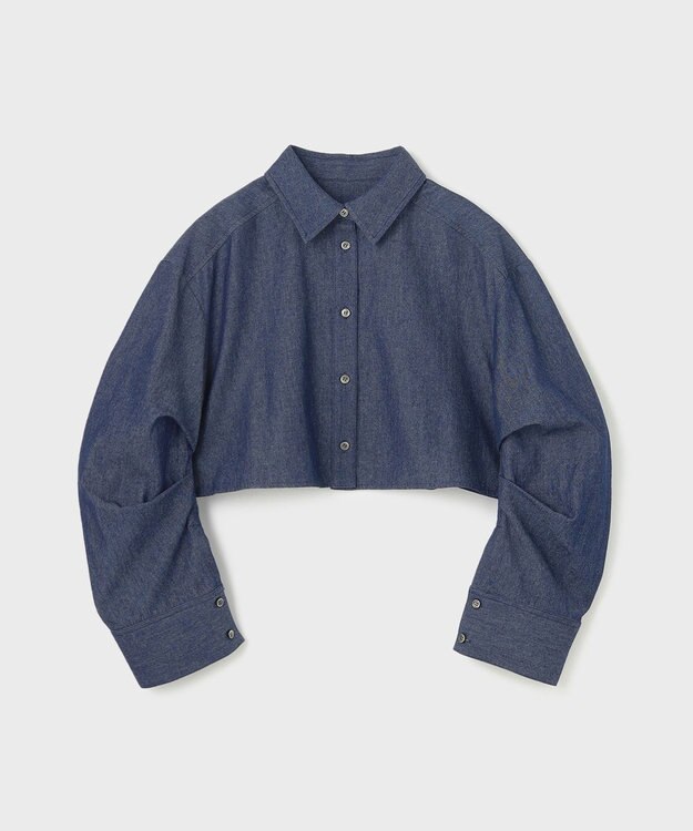 GRACE CONTINENTAL タックスリーブデニムシャツ インディゴ