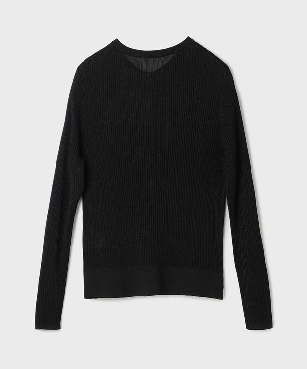 GRACE CONTINENTAL ハイゲージラメニットカーディガン ブラック