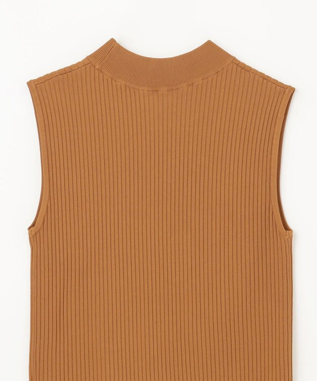 GRACE CONTINENTAL ハイネックリブニットトップ ブラウン