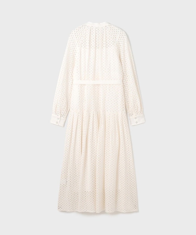 GRACE CONTINENTAL メッシュレースカフタンワンピース ホワイト