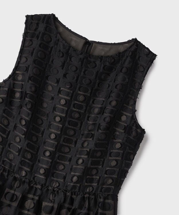 GRACE CONTINENTAL キカドットジャガードドレス ブラック