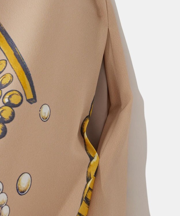 GRACE CONTINENTAL ジュエリーモチーフドレス ベージュ