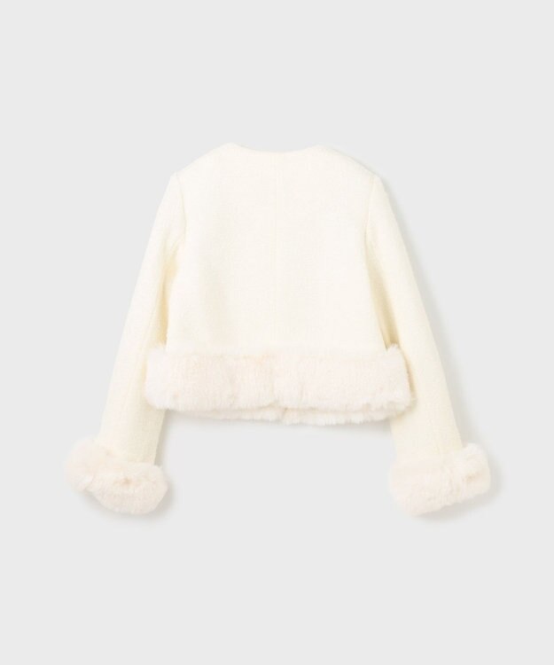 GRACE CONTINENTAL ツイードコンビジャケット ホワイト