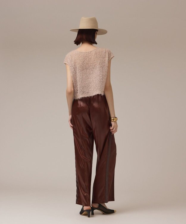 GRACE CONTINENTAL バックフレアチュールトップ ベージュ