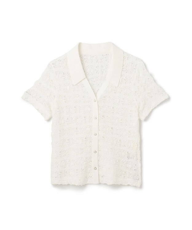 GRACE CONTINENTAL レースカットスキッパートップ ホワイト