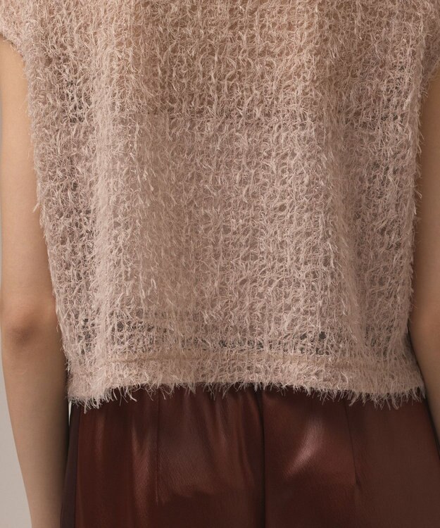 GRACE CONTINENTAL バックフレアチュールトップ ベージュ