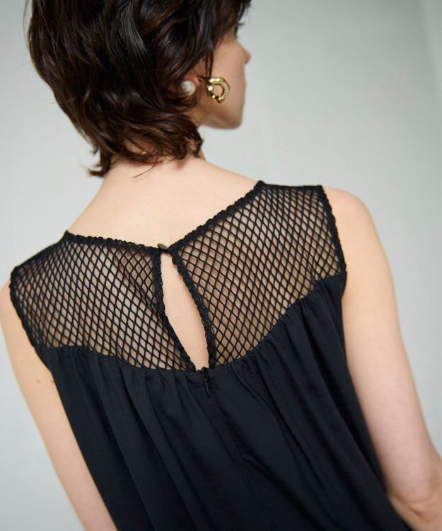 GRACE CONTINENTAL シアードレープマキシ ブラック