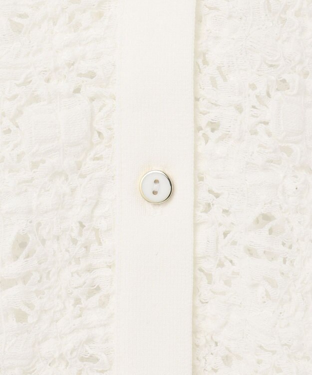 GRACE CONTINENTAL レースカットスキッパートップ ホワイト