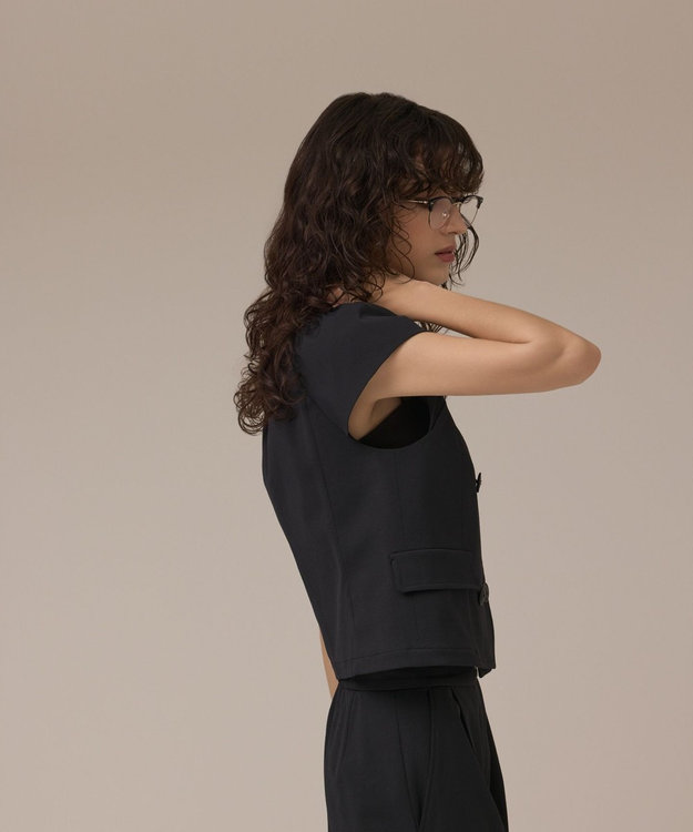 GRACE CONTINENTAL コンパクトジャケットトップ ブラック