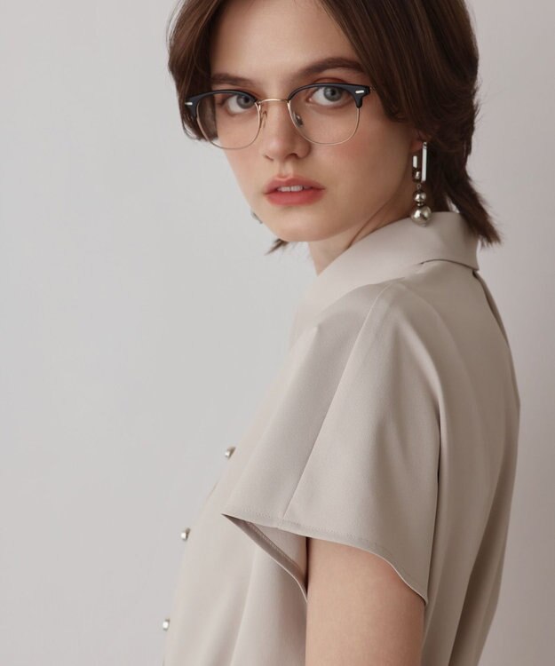 GRACE CONTINENTAL シャツオールインワン ベージュ