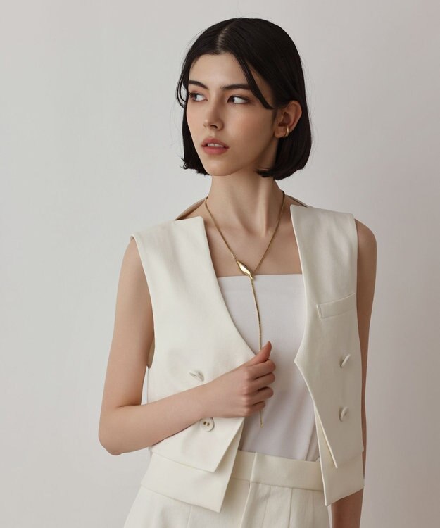 GRACE CONTINENTAL オックスショートジレ キナリ