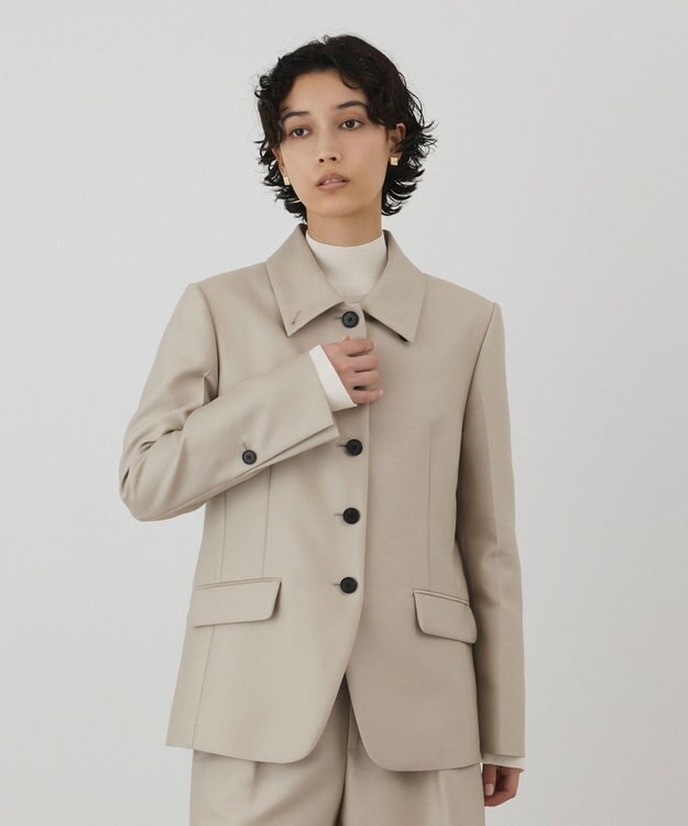 GRACE CONTINENTAL ウールシルクジャケット ベージュ