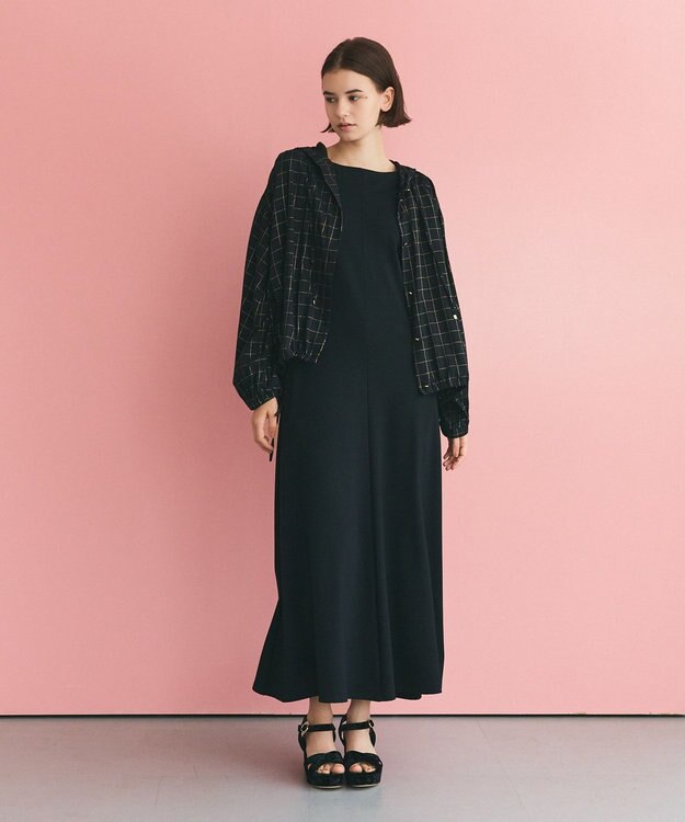 GRACE CONTINENTAL バックオープンポンチワンピース ブラック