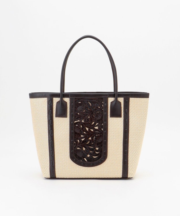 GRACE CONTINENTAL Jute-likeToteBag ダークブラウン