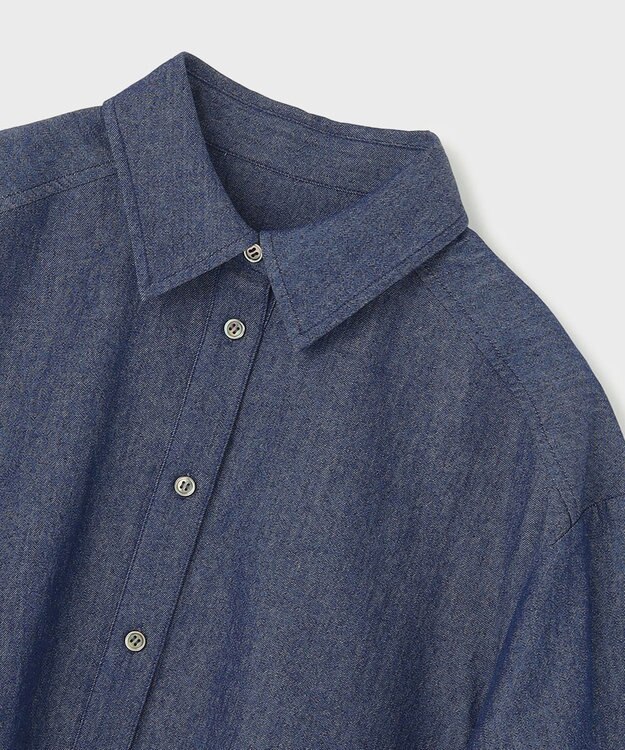 GRACE CONTINENTAL タックスリーブデニムシャツ インディゴ