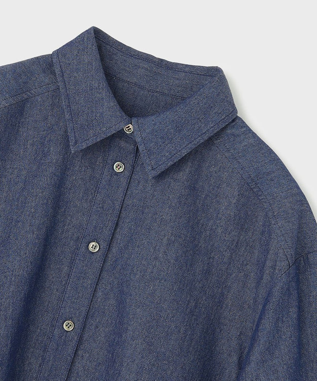 GRACE CONTINENTAL タックスリーブデニムシャツ インディゴ