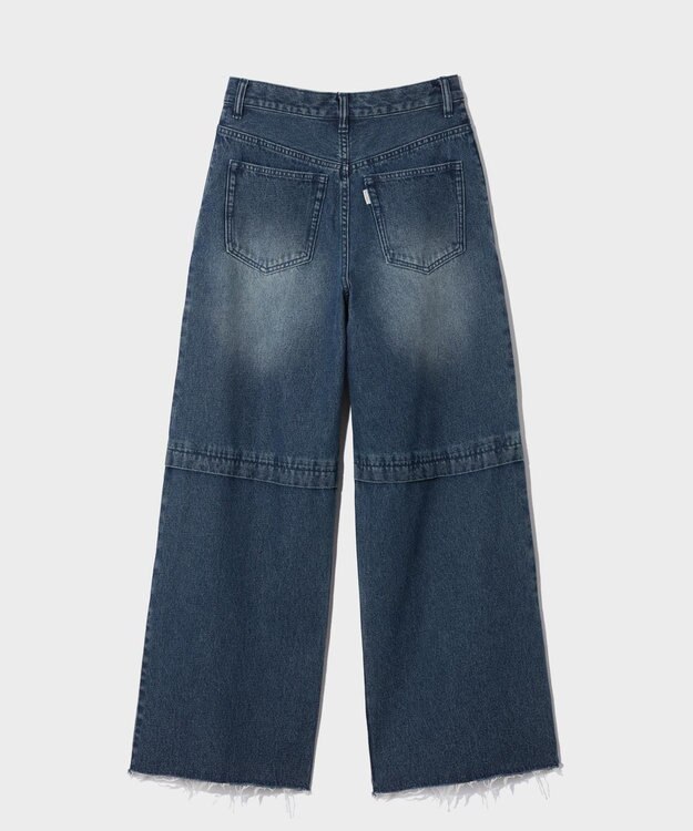 GRACE CONTINENTAL ハードクラッシュデニムパンツ インディゴ