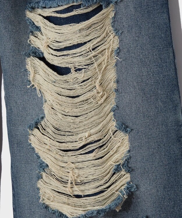 GRACE CONTINENTAL ハードクラッシュデニムパンツ インディゴ