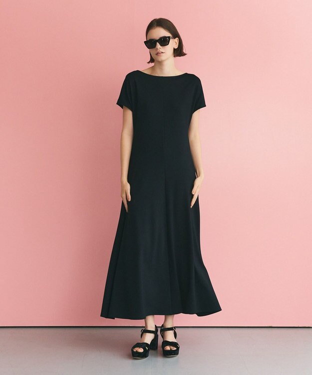 GRACE CONTINENTAL バックオープンポンチワンピース ブラック