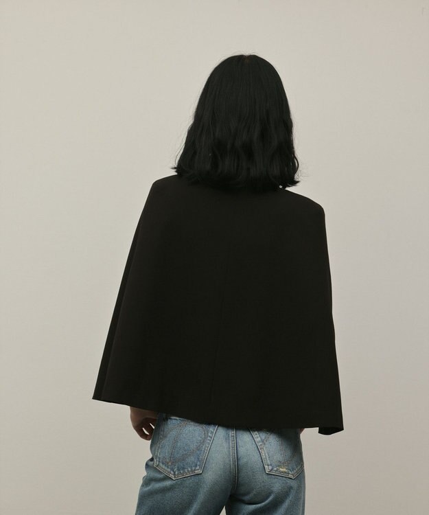 GRACE CONTINENTAL トリアセケープスリーブジャケット ブラック