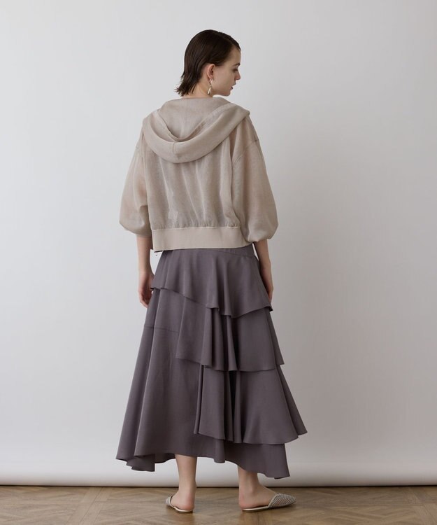 GRACE CONTINENTAL シアーニットパーカー ベージュ