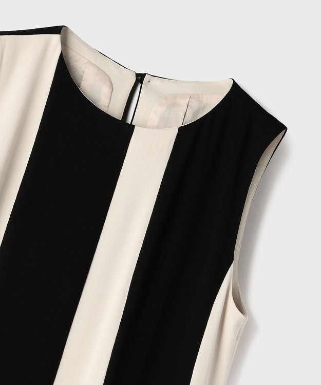 GRACE CONTINENTAL バイカラー切替ドレス ブラック