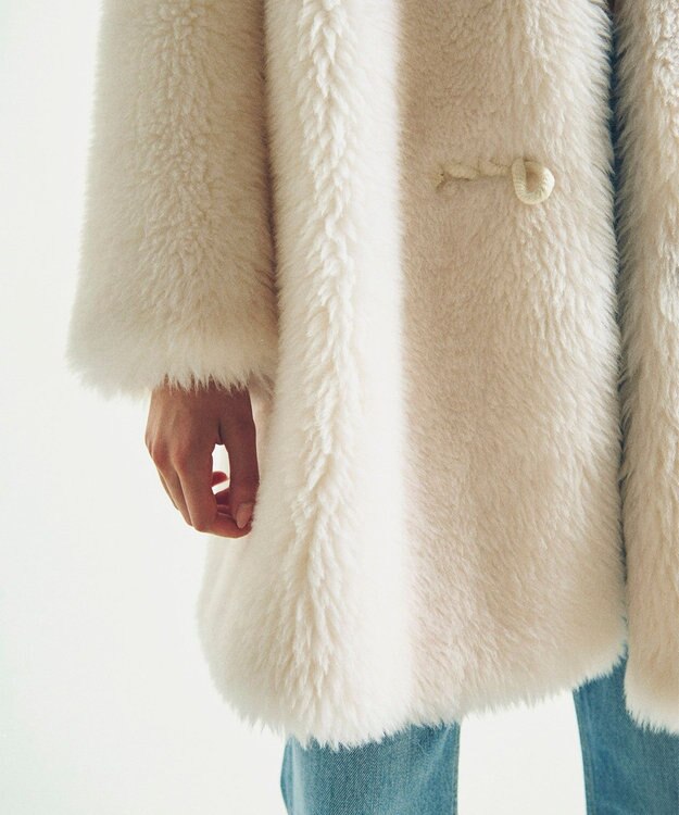 GRACE CONTINENTAL ウールボアショートコート キナリ