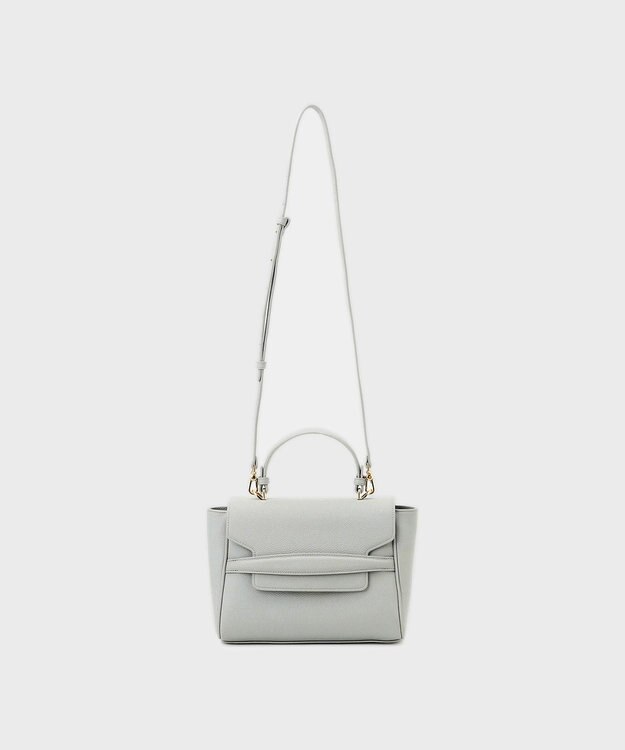 GRACE CONTINENTAL フラップショルダーバッグ ライトグレー