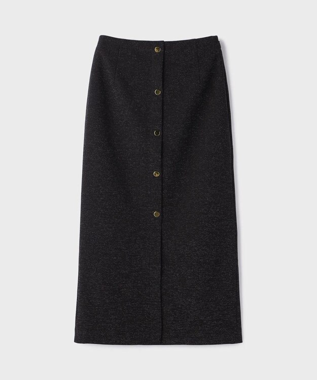 GRACE CONTINENTAL ラメカットスカート ブラック