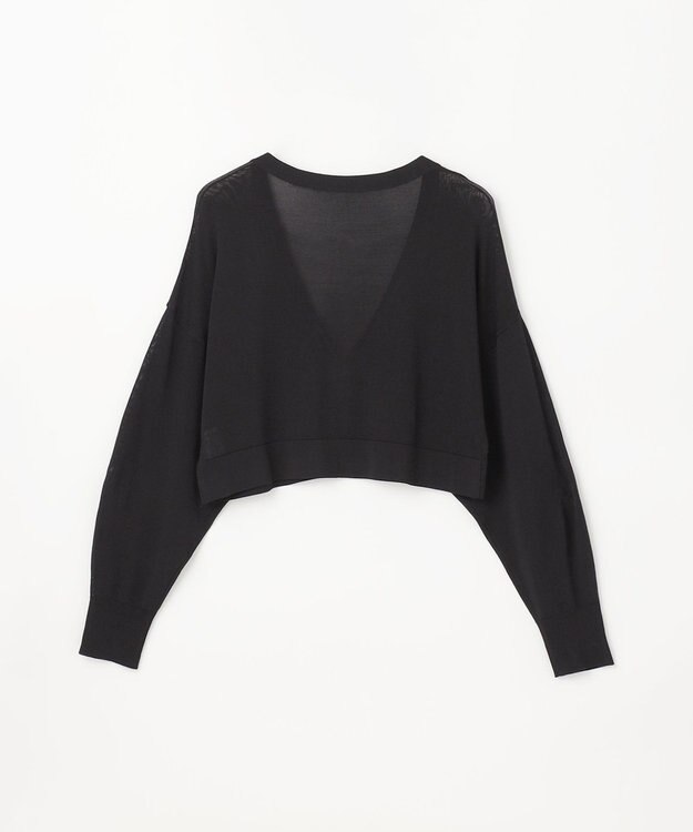 GRACE CONTINENTAL ショートドルマンニットカーディガン ブラック