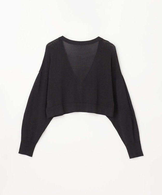 GRACE CONTINENTAL ショートドルマンニットカーディガン ブラック