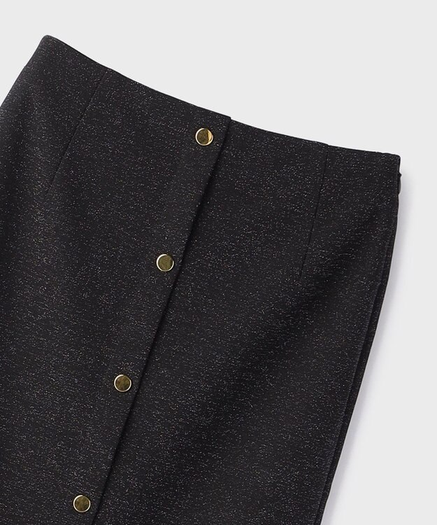 GRACE CONTINENTAL ラメカットスカート ブラック