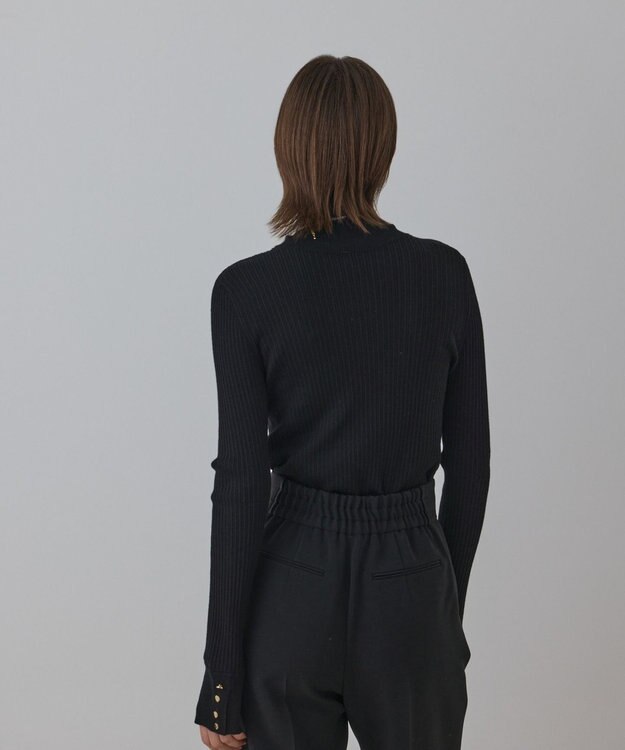 GRACE CONTINENTAL ウールハイゲージニットトップ ブラック