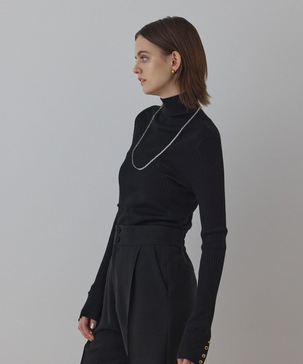 GRACE CONTINENTAL ウールハイゲージニットトップ ブラック