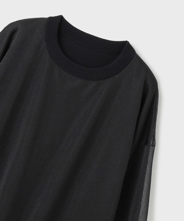 GRACE CONTINENTAL シアーニットトップ ブラック