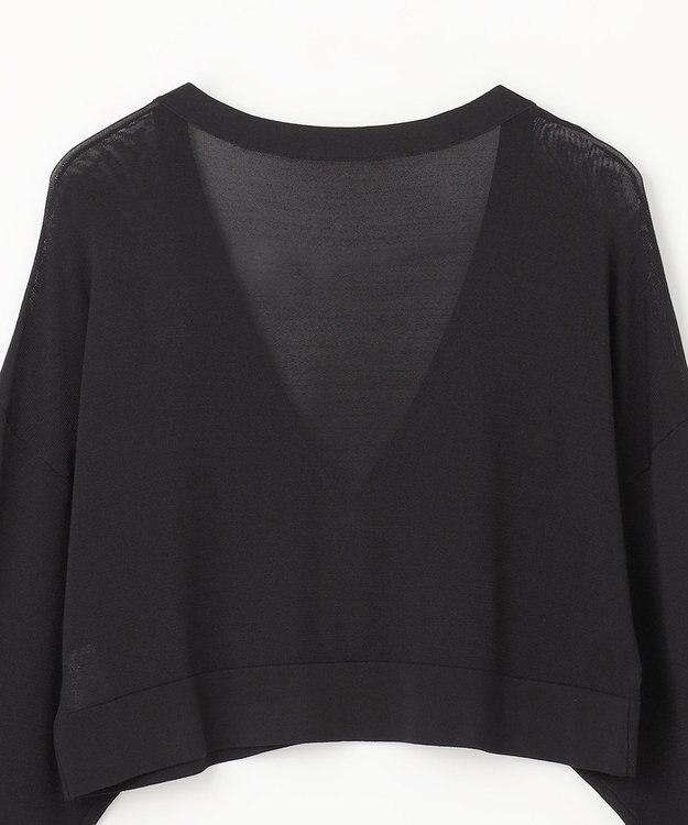 GRACE CONTINENTAL ショートドルマンニットカーディガン ブラック