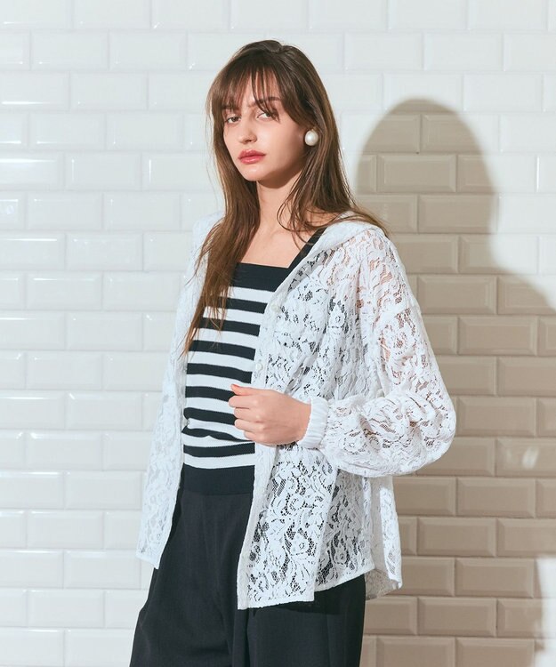 GRACE CONTINENTAL コードレースフーディ ホワイト