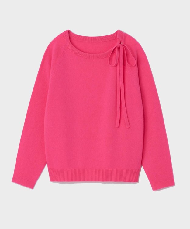 GRACE CONTINENTAL ボウタイカシミヤトップ ピンク
