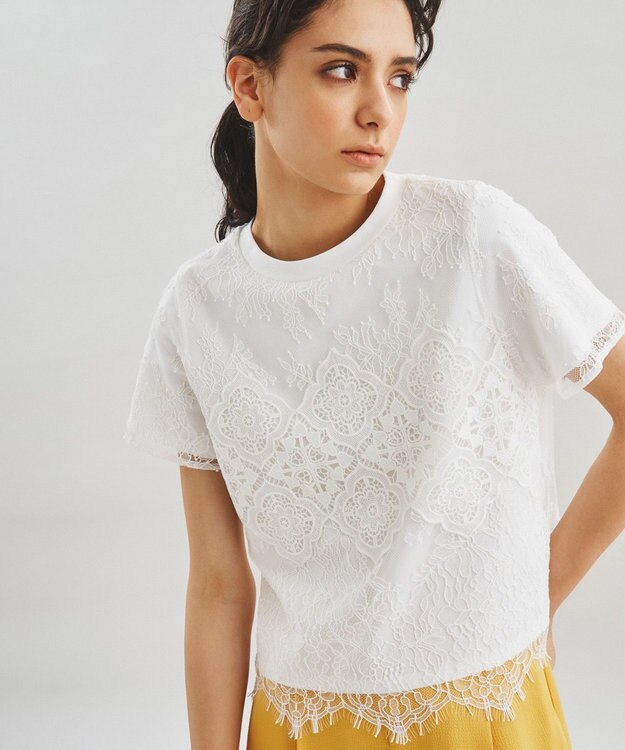 レースレイヤードTシャツ / GRACE CONTINENTAL | GRACE レースレイヤードTシャツ / GRACE CONTINENTAL | GRACE