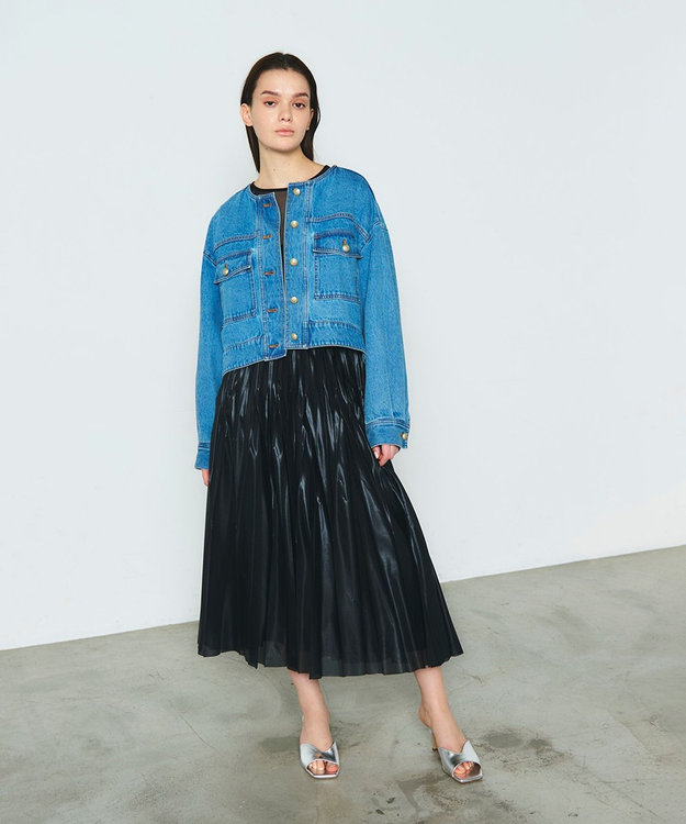 GRACE CONTINENTAL メタル釦デニムジャケット インディゴ