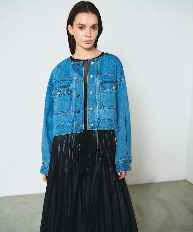 GRACE CONTINENTAL メタル釦デニムジャケット インディゴ