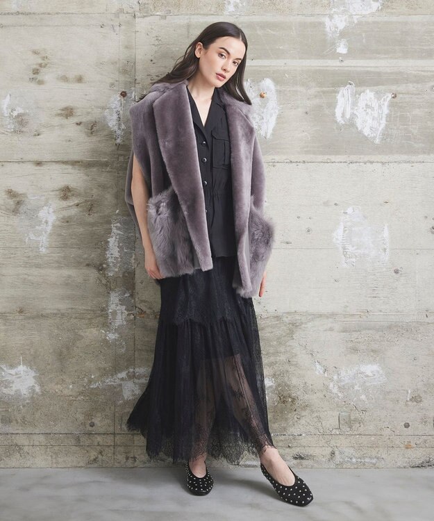 GRACE CONTINENTAL 【BLANCHA】ムートンジレ グレー